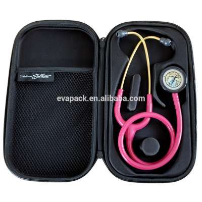 In Stock Custom Portable Hard Carry Travel Zipper Protective Eva Foam Stethoscope Hard Case Bag for 3m Littmann Stethoscope