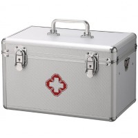 Eco-friendly MDF wood aluminium alloy medicine first aid case